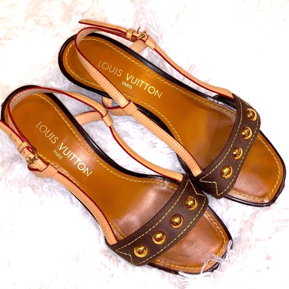 Authentic Louis Vuitton Wedge Sandals